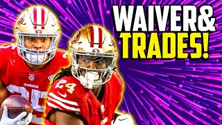 Jordan Mason Or Elijah Mitchell Answering Your TOUGH Week 7 Waiver Wire amp Trade Questions [upl. by Erret]