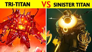 Tri Titan vs Sinister Titan  Skibidi toilet  Who would win in hindi [upl. by Sutton]