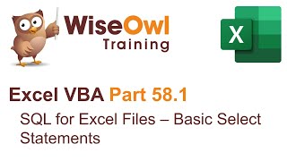 Excel VBA Introduction Part 581  SQL for Excel Files  Basic Select Statements [upl. by Amikahs]