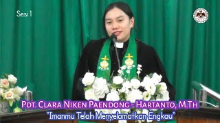 RENUNGAN KHOTBAH IBADAH HARI MINGGU SESI 1 MARKUS 5  21  43 GMIM MARANATHA SARONGSONG 1 [upl. by Ydieh]