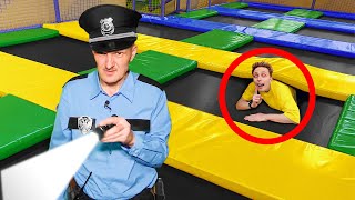 EXTREME CAMOUFLAGE HIDE AND SEEK IN TRAMPOLINE PARK FROM THE SECURITY [upl. by Sorensen]