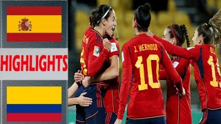 Colombia vs Spain Olympics Womens Football Match Highlights  Spain vs Colombia Football Highlights [upl. by Waly]