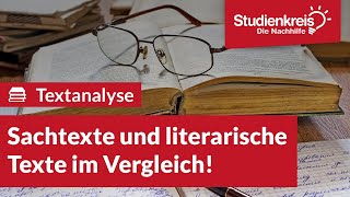 Sachtexte und literarische Texte im Vergleich  Deutsch verstehen mit dem Studienkreis [upl. by Jesse]