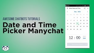 Scheduling appointments  Date and Time Picker Manychat [upl. by Aenaj36]