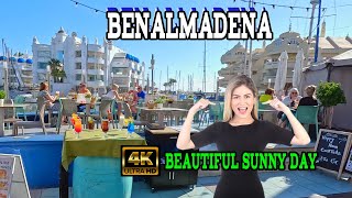 Benalmadena Spain beautiful sunny day  Costa Del Sol andalusia 4k  February 2024 [upl. by Anaujik737]