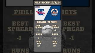 MLB Picks Today Phillies vs Mets Prediction 10824 [upl. by Kendrick113]