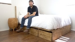 DIY Modern Platform Bed With Storage  Modern Builds  EP 56  HowTo [upl. by Walworth]