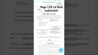 Page 1 Of Lil Durk And Coconspirators Indictments lildurk otf shortvideo drill [upl. by Kingsbury]