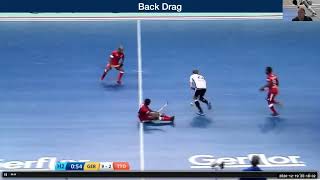 Indoorhockey zaalhockey  Skill backdrag [upl. by Ativahs805]