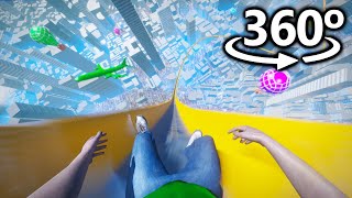 WATER SLIDE in 360°  VR  4K [upl. by Enaerb]