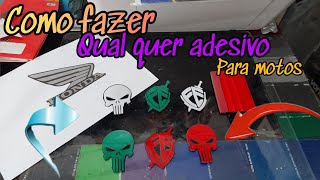 como fazer qual quer adesivo para moto ou carro [upl. by Westfall]