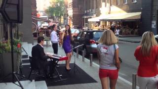 WOW Very beautiful lady singing Sting Street music [upl. by Ojyllek186]