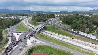 09292024 Asheville NC  Drone shots of damage and flooding from Helene [upl. by Oht]