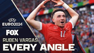 Switzerlands Ruben Vargas QUICK goal vs Italy  Every Angle [upl. by Cathrin]