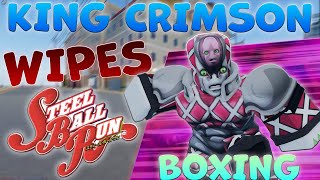 YBA King Crimson Boxing ERASES NEW SBR [upl. by Buddie98]