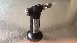 MICRO TORCH BLOW TORCH  REQUIRES BUTAINE FUEL ONLY REVIEW [upl. by Enitselec704]