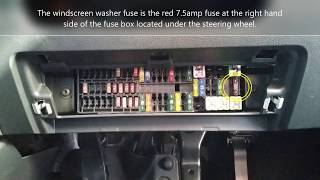 2014 15 16 Volkswagen VW Polo windscreen washers not working  fuse location How to fixrepair [upl. by Albrecht]