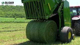 John Deere 569 Silage Special Round Baler Demo [upl. by Nisen40]