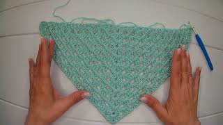 How to crochet a bandana for beginners Easiest bandana ever [upl. by Airdnas]