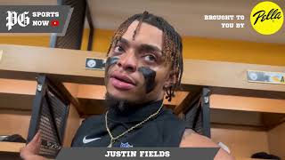 SteelersRavens aftermath Justin Fields glad to have OC Arthur Smiths trust after key plays late [upl. by Ahtelat]