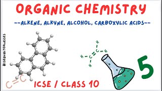 Lect 5  Organic Chemistry ICSE Class 10 Alkenes Alkynes Alcohol Acids [upl. by Gherardo]