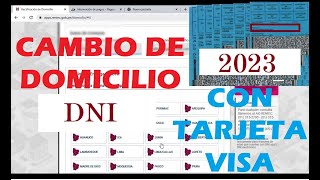 🏠 CAMBIO DE DOMICILIO RENIEC POR INTERNET 2023 PAGO MEDIANTE TARJETA VISA BIO FACIAL [upl. by Eitten]