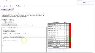 Codingbat  bigDiff Java [upl. by Atiuqa803]