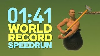 Getting Over It Finished In Under 2 Minutes Speedrun [upl. by Nosae]