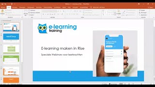 Leer e learning maken met Rise Gratis Webinar deel 2 [upl. by Donetta]