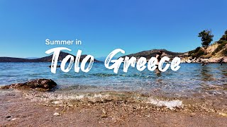 Travel Vlog  Summer in Tolo Greece🇬🇷 4K [upl. by Pax718]