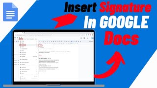 How to Insert Signature in Google Docs  Digitally Sign in Document [upl. by Lunn5]