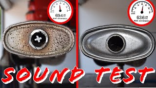 STRAIGHT through VS CHAMBERED muffler SOUND test [upl. by Edgar931]