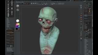 Zbrush Timelapse  Zombie Bust [upl. by Amri]