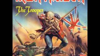 The Trooper backing track with vocals and guitar harmonies [upl. by Nelleyram]