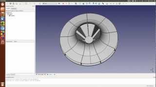 RadialventilatorLaufrad mit FreeCad [upl. by Enelyar]