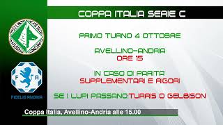 Coppa Italia AvellinoAndria alle 1500 [upl. by Oinotnaesoj85]