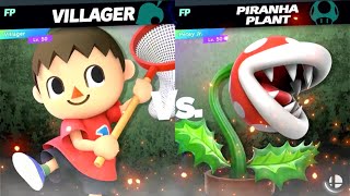 Super Smash Bros Ultimate Amiibo Fights – Villager vs the World 77 Villager vs Petey Jr [upl. by Atsillac]