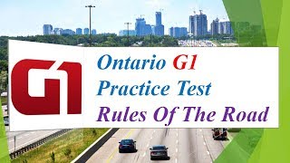 Ontario G1 Practice Test Rules Of The Road 100 Questions and Answers [upl. by Urban156]