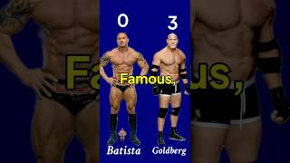 Goldberg Vs Batista Comparison  wwe shorts [upl. by Novaelc]