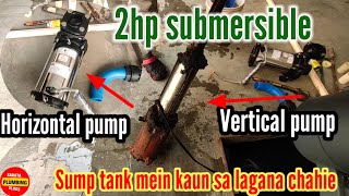 2hp submersible water pump  Single phase motor connection [upl. by Talbert]