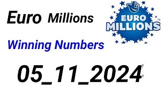 Euro Millions Lottery Prediction 05112024 [upl. by Amir]