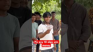 Pic any 10 slips win money 01000rs ytshorts funny moneygame thunderbolttelugu [upl. by Eileme527]