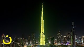 noon Takes Over Burj Khalifa NYE 2017 [upl. by Otrebogir]