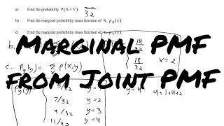 Marginal PMF from Joint PMF [upl. by Enneiluj]