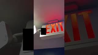 Testing a Lithonia ECR LED exit sign combo shorts [upl. by Sudaorb106]