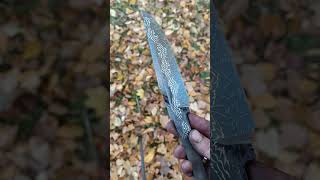 damascussteel damask art customknife [upl. by Onibla]