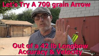 How About a 42 lb Longbow 700 Grain Arrow Lets See What Happens [upl. by Ainwat415]