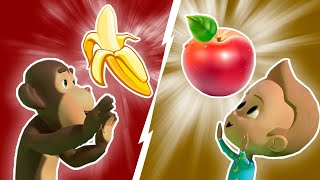 Apples and bananas  Nursery Rhymes amp Kids Songs  Toddler Town Family [upl. by Haeli]