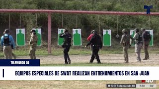 Equipos especiales de SWAT realizan entrenamientos en San Juan [upl. by Ynohta]