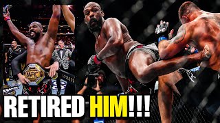 Jon Jones KICKS Stipe Miocic into RETIREMENT at UFC 309 [upl. by Norved719]